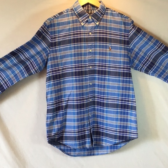 Ralph Lauren woven cotton long sleeve button down shirt (Classic Medium) - Picture 3 of 10